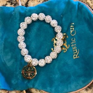 Rustic cuff beaded bracelet